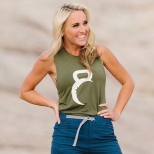 Zyia Olive Kettle Moon Tank Top